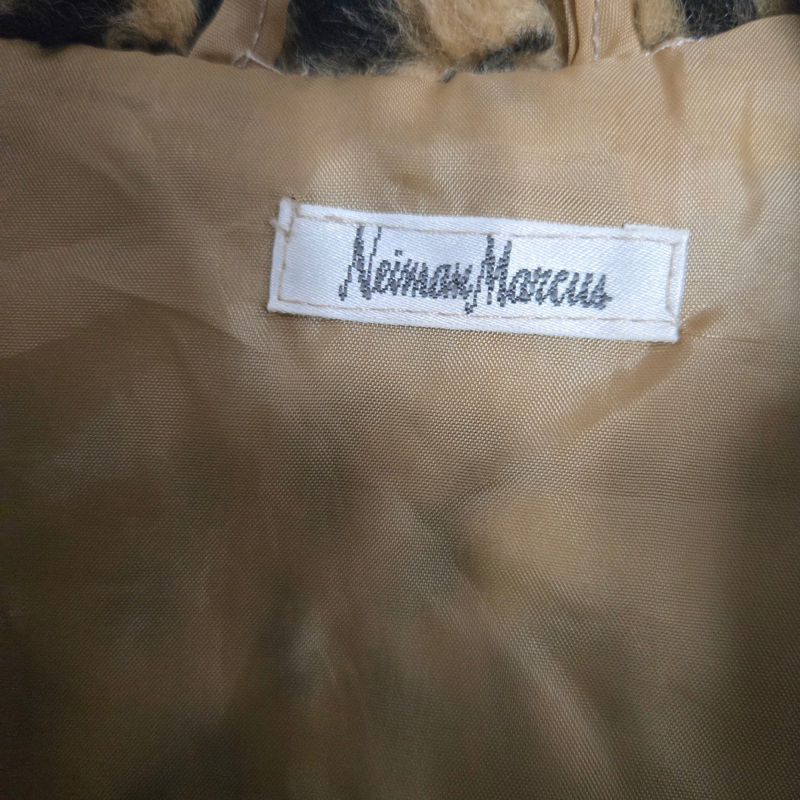 Neiman Marcus Leopard Print Coat Tan Faux Fur Plush Animal Dressy Winter 4 Girls