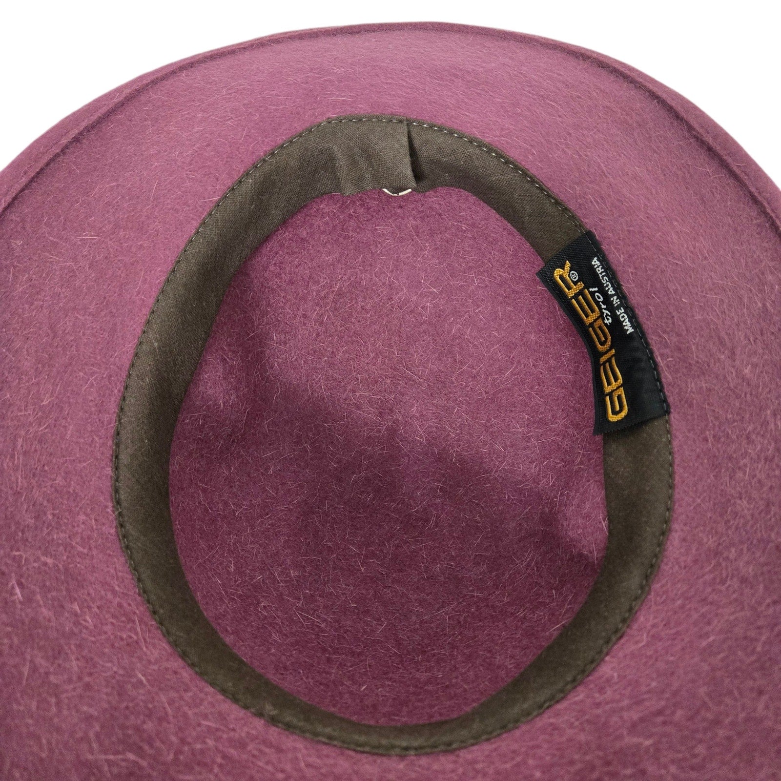 Vintage Geiger Wool Felt Fedora Hat Purple Plum Mauve Austria Elegant European XS Small
