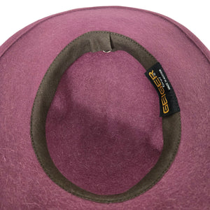 Vintage Geiger Wool Felt Fedora Hat Purple Plum Mauve Austria Elegant European XS Small
