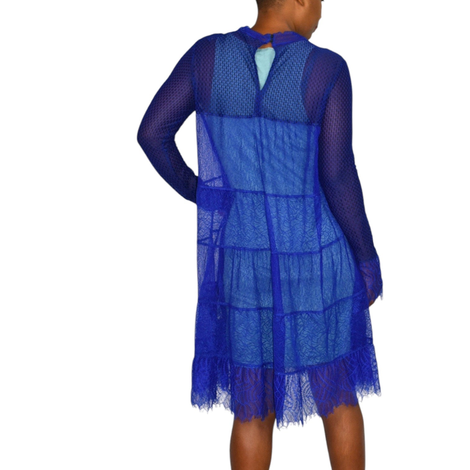 all saints blue lace dress ALLSAINTS Celeste Lace Dress