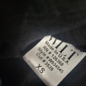 Wilt Black Slant Hem Tank Top Black Sleeveless Tee Angled Slub Jersey Asymmetric Casual Travel XS