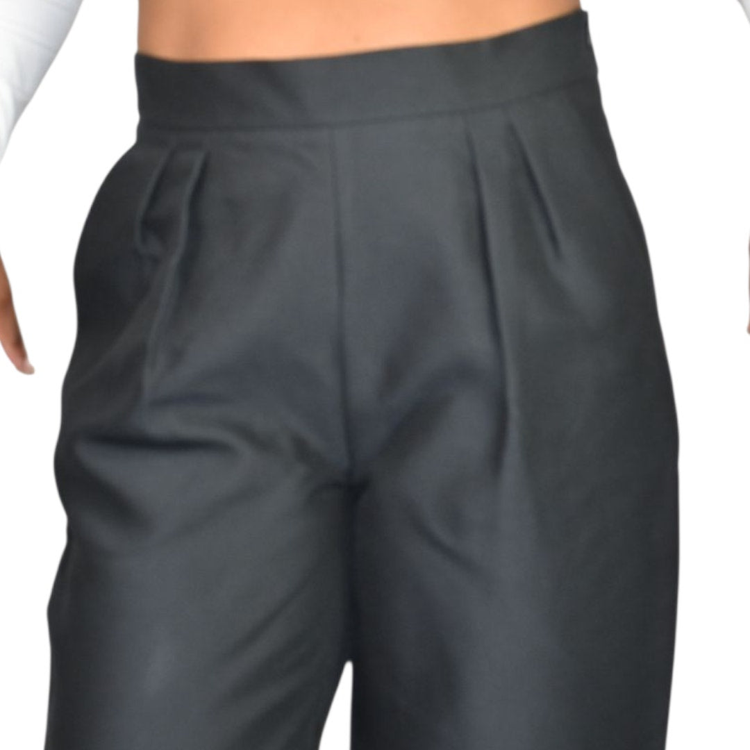 Max Mara Pianoforte Trousers Black Pants Matte High Waist Balloon Barrel Taper Leg Dress 8