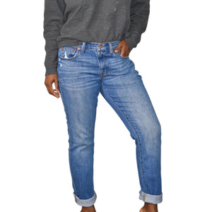 Madewell Slim Boyjean Blue Boyfriend Jeans Denim Straight Mid Rise Relaxed Medium Wash 27