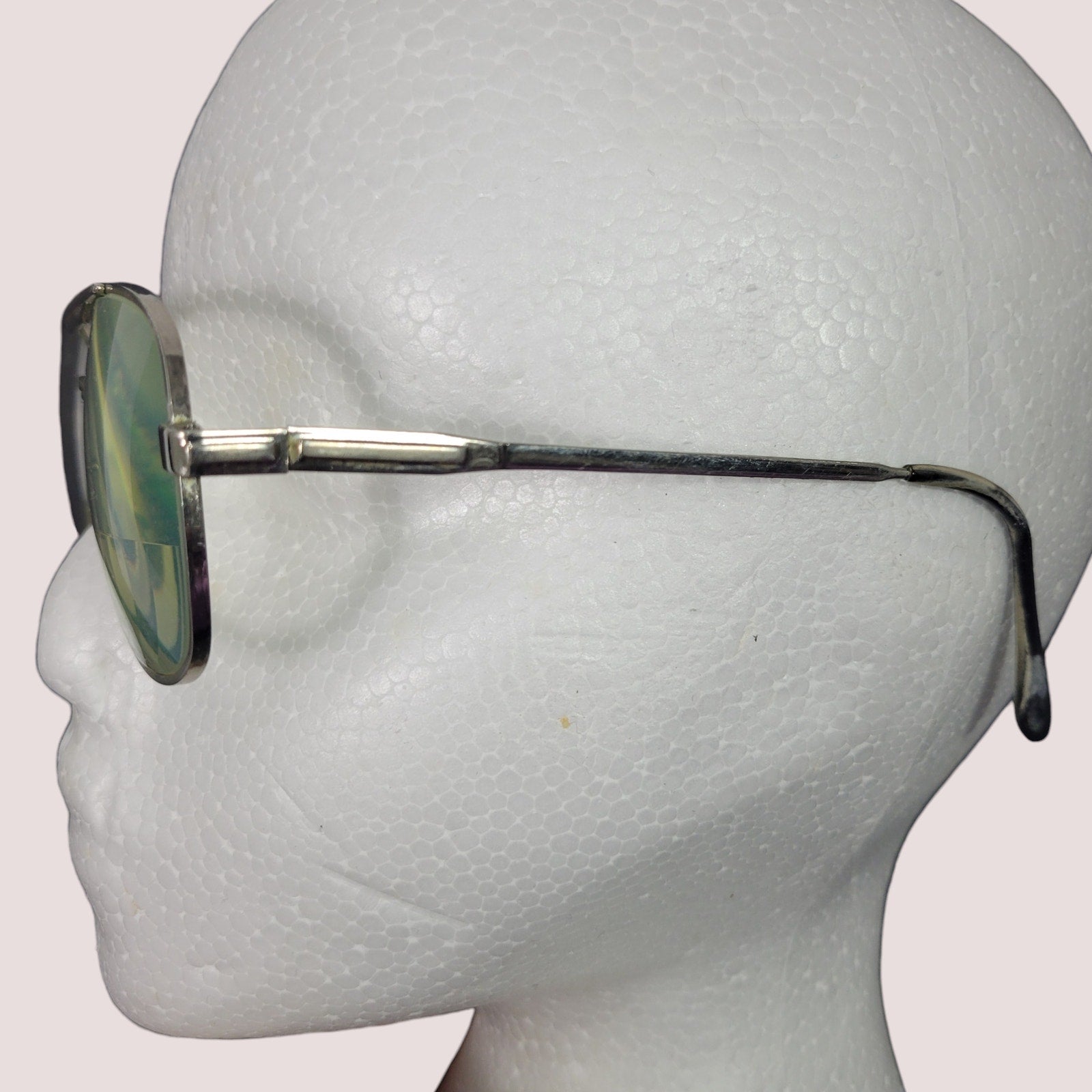 Vintage Frames Silver Platinum Metal Square Aviator Tear Drop Nerd Retro 70s 80s