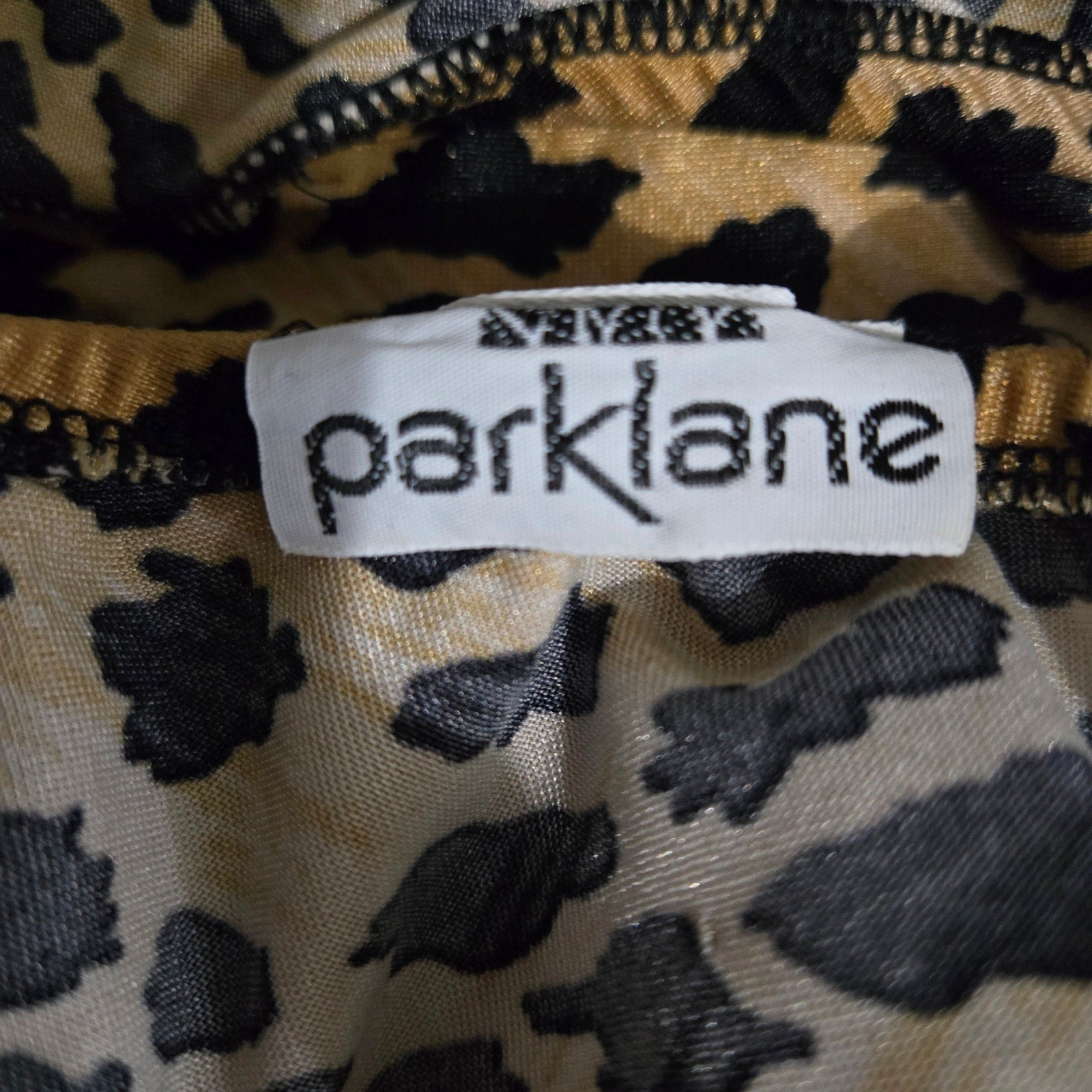 Vintage Parklane Bodysuit Costume Animal Print Leopard Jungle Cavewoman Cosplay Small