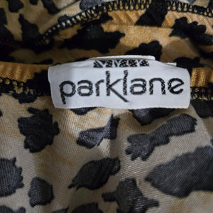 Vintage Parklane Bodysuit Costume Animal Print Leopard Jungle Cavewoman Cosplay Small