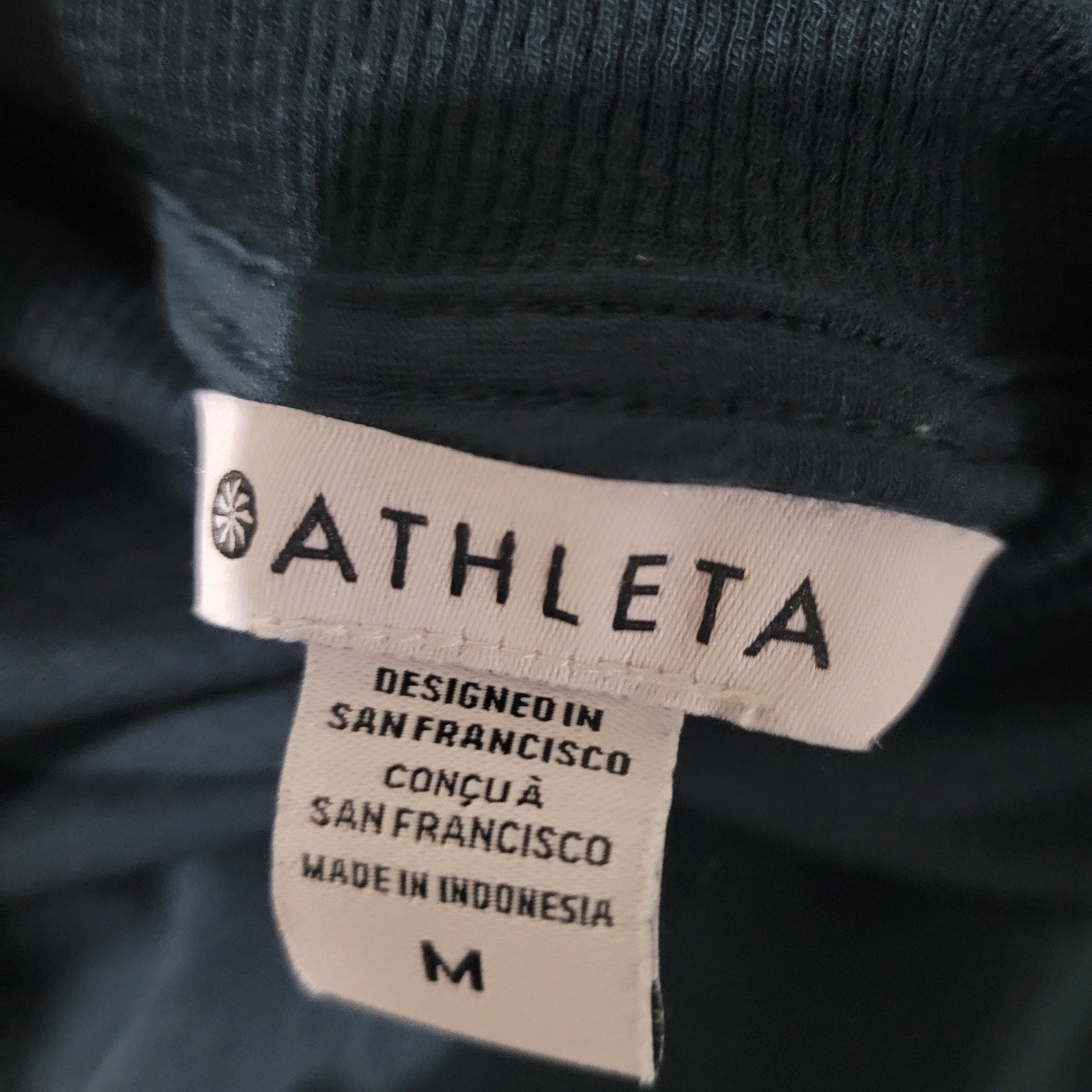 Athleta Coaster Luxe Sweatshirt Dress Green Pockets Pullover Tencel Jersey Medium