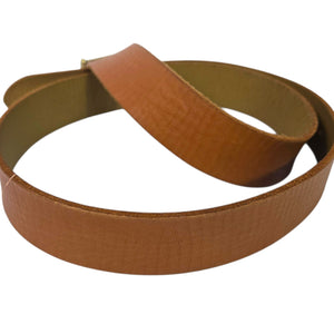 J Crew Belt Light Tan Cognac Brown Leather Classic Square Brass Buckle Classic XS