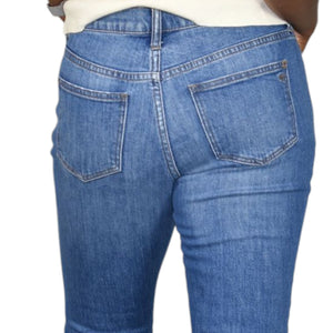 Madewell Slim Boyjean Blue Boyfriend Jeans Denim Straight Mid Rise Relaxed Medium Wash 27