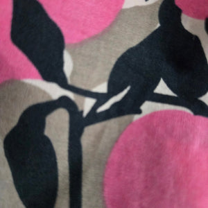 The Sang Fruit Floral Print Blouse Pink Cotton Poplin Statement Balloon Sleeves Top Small