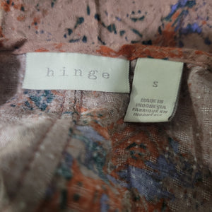 Hinge Slip Dress Brown Print Maxi Rayon Sundress Spaghetti Straps Lounge Tent Flowy Simple Small