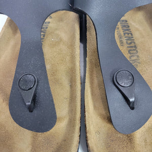 Birkenstock Gizeh Sandals Black Thong Birko Flor Slides Slip On Contour Footbed Size 37 6