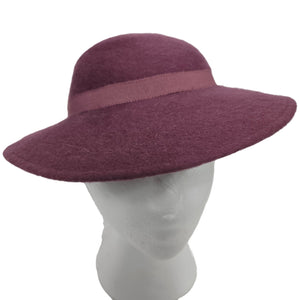 Vintage Geiger Wool Felt Fedora Hat Purple Plum Mauve Austria Elegant European XS Small