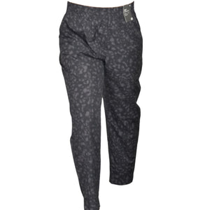 Gap Runaround Ankle Pants Black Leopard Tapered Pull On Elastic Lightweight Stretchy Casual Travel Medium