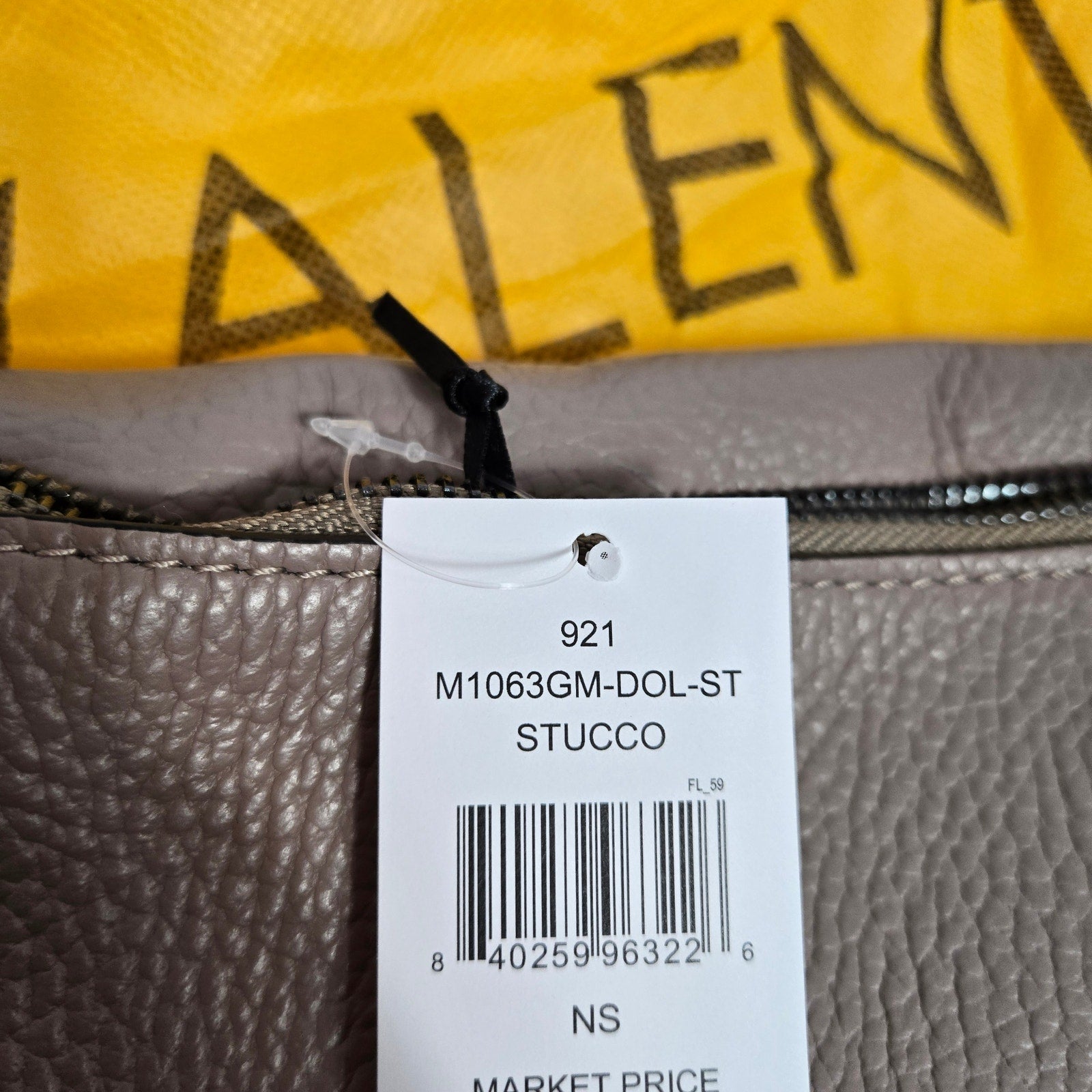 Mario Valentino Mickey Belt Bag Taupe Leather Crossbody Sling Adjustable Bum Waist Pouch Fanny Pack