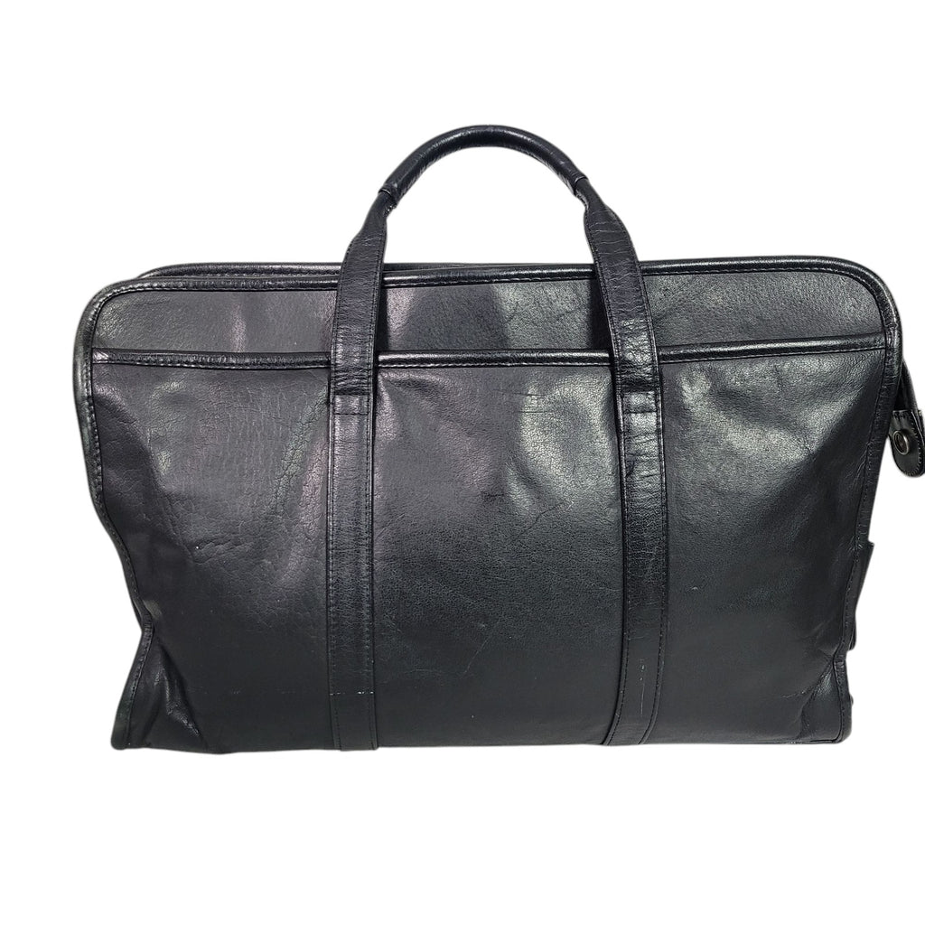 Vintage Wilsons Leather Briefcase Black Bag Laptop Commuter Documents Messenger