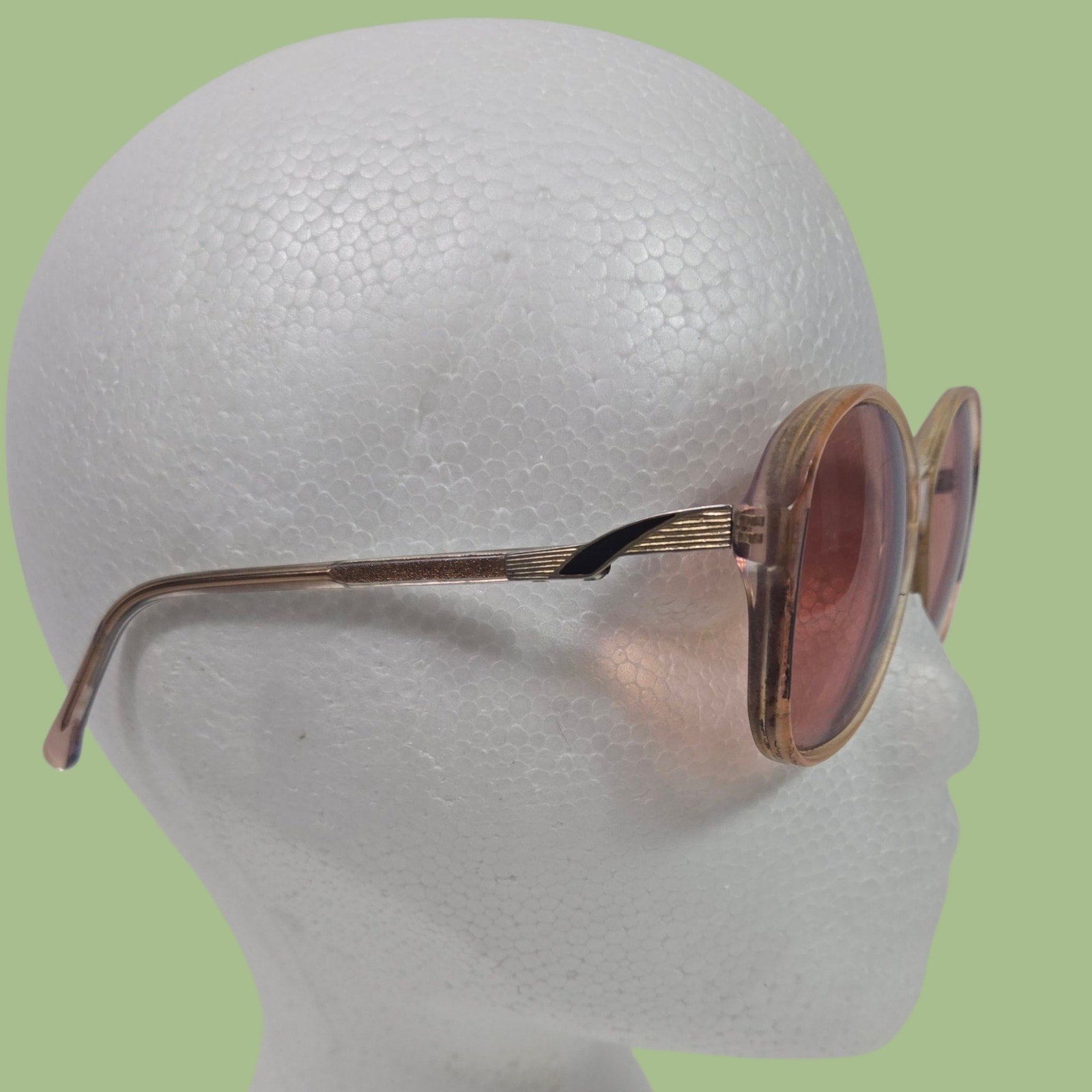 Zimco Tanya Translucent Frames Brown Vintage Glasses Plastic Round Tinted 80s 140mm