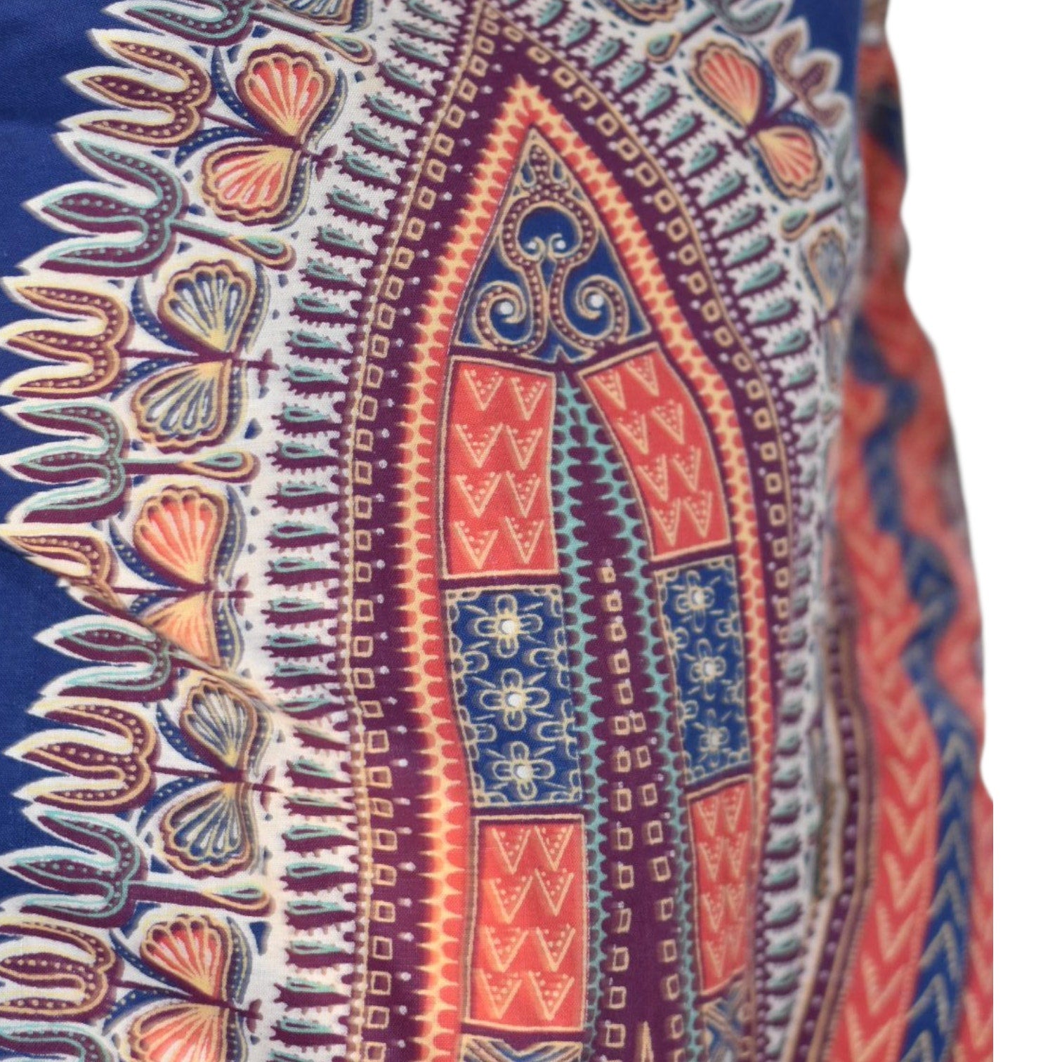 Vintage Dashiki Pakistan Caftan Dress Blue Kaftan 70s Maxi Dress Kimono Sleeve Side Slits Hippie Bohemian Festival Medium