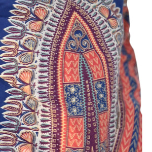 Vintage Dashiki Pakistan Caftan Dress Blue Kaftan 70s Maxi Dress Kimono Sleeve Side Slits Hippie Bohemian Festival Medium