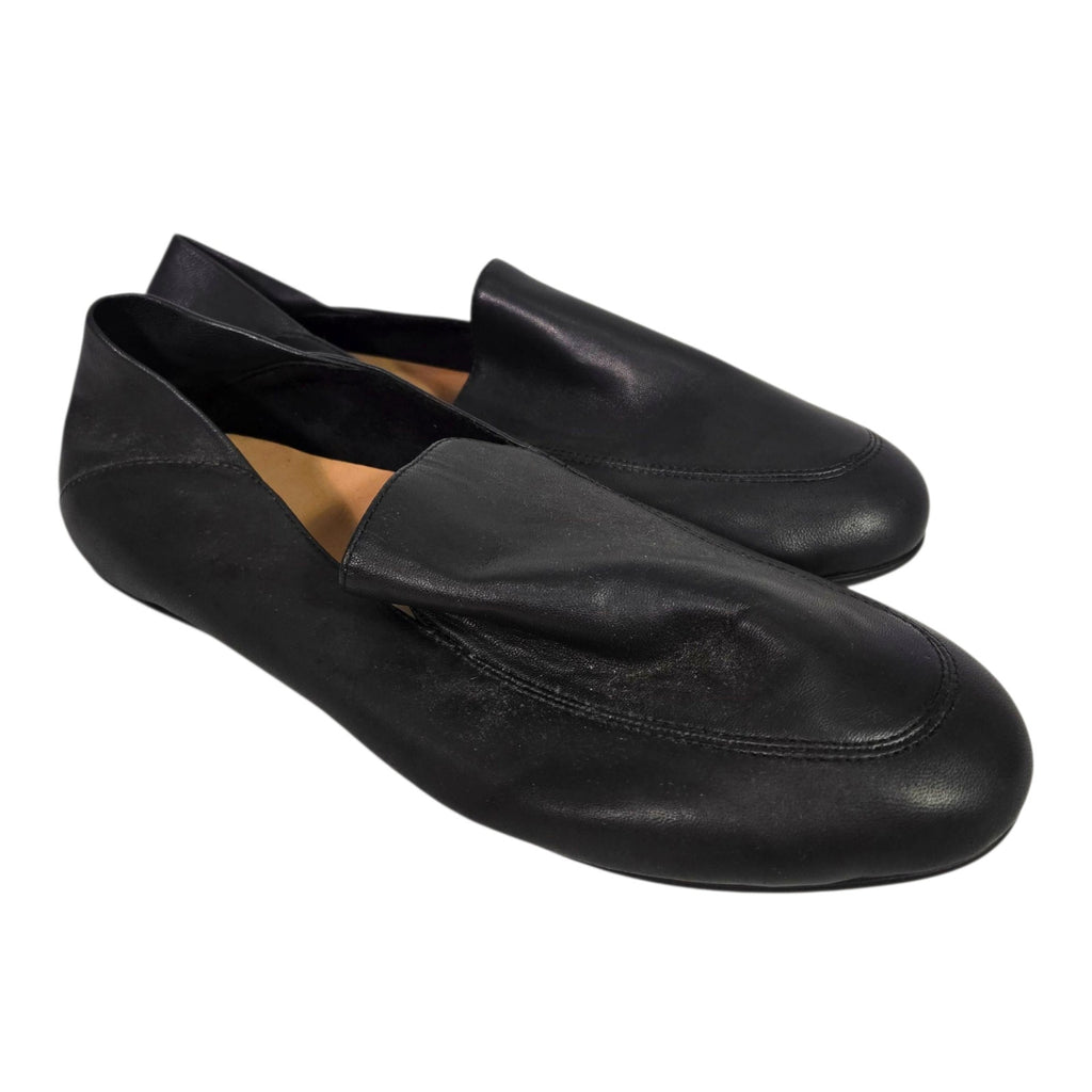 FitFlop Allegro Crush Back Loafer Flats Black Leather Moccasins Dynamicush Comfort 9