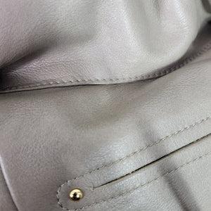 B Makowsky Ripley Leather Shoulder Bag Ruched Fold Over Flap Purse Slouchy Classic Everyday