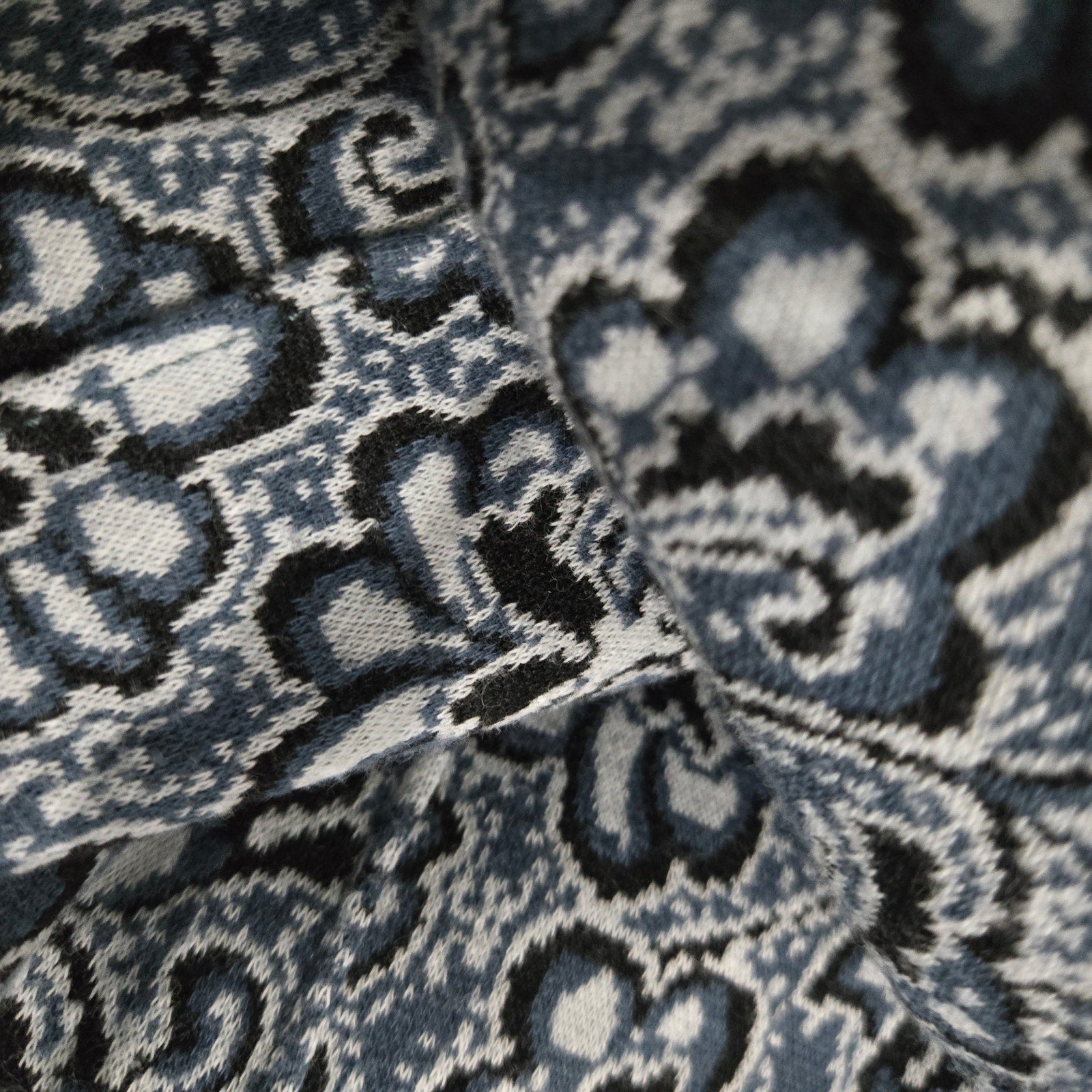 Maeve Margot Knit Pants Blue Paisley Flower Jacquard Cropped Flare Pull ONAnthropologie Small
