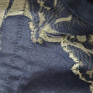 Billy Reid Juniper Jacquard Kaftan Dress Blue Floral Long Oversized Patio Muumuu Caftan Fringe Medium Large M L