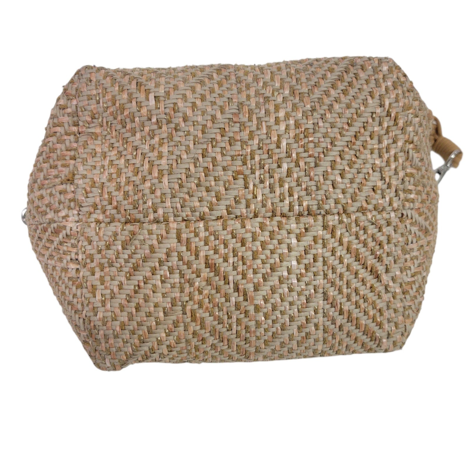 Gianni Chiarini Firenze Straw Bag Tan Woven Shoulder Slouchy Hobo Raffia Leather
