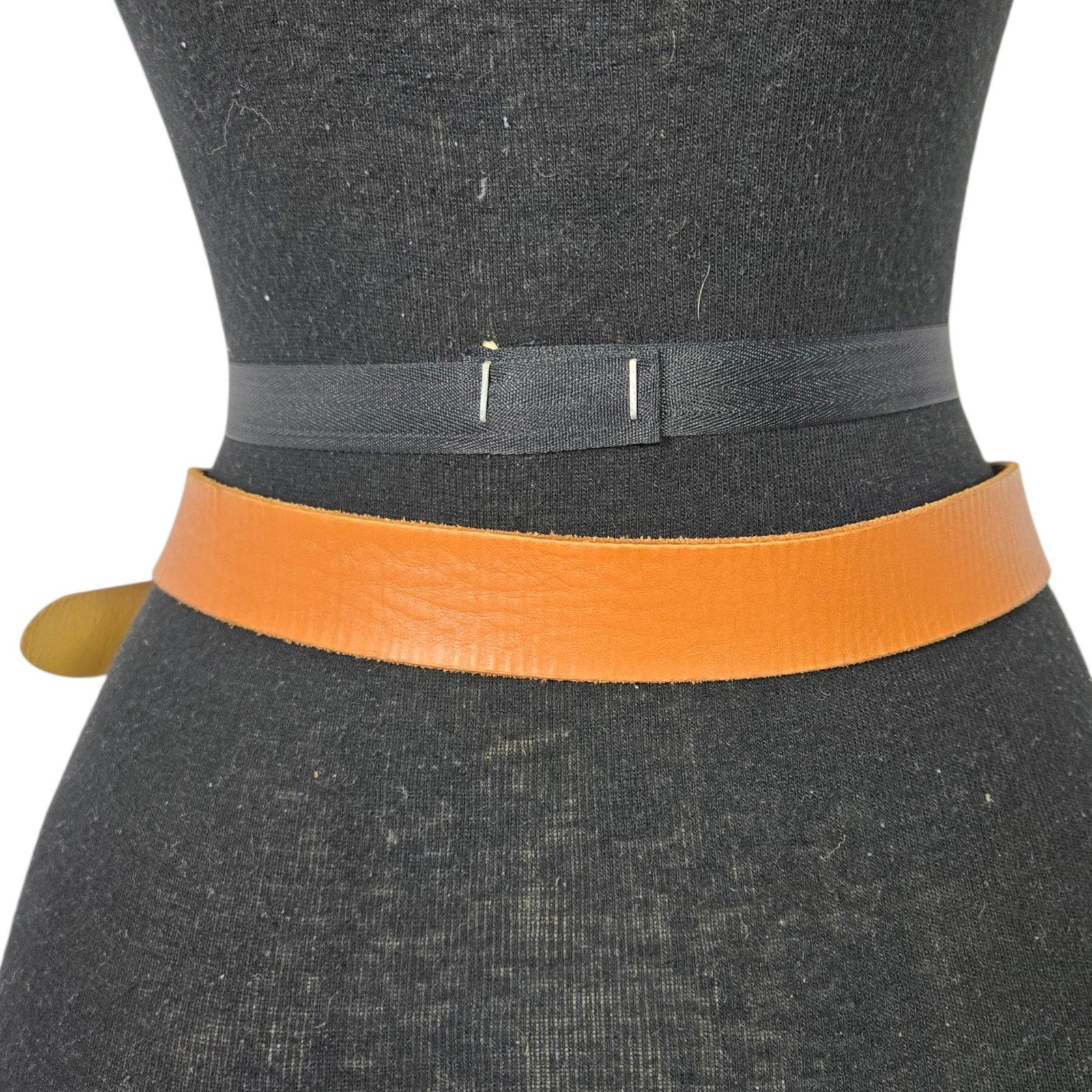 J Crew Belt Light Tan Cognac Brown Leather Classic Square Brass Buckle Classic XS