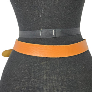 J Crew Belt Light Tan Cognac Brown Leather Classic Square Brass Buckle Classic XS