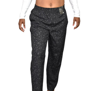 Gap Runaround Ankle Pants Black Leopard Tapered Pull On Elastic Lightweight Stretchy Casual Travel Medium
