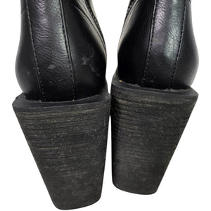 Darker Wavs Flanger Chunky Platform Boots Combat Black Square Toe Angular Retro 7
