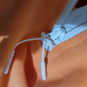 North Face Tech Dress Orange Sweatshirt Pastel Mini Pockets Hiking Pullover Cotton Jersey Small