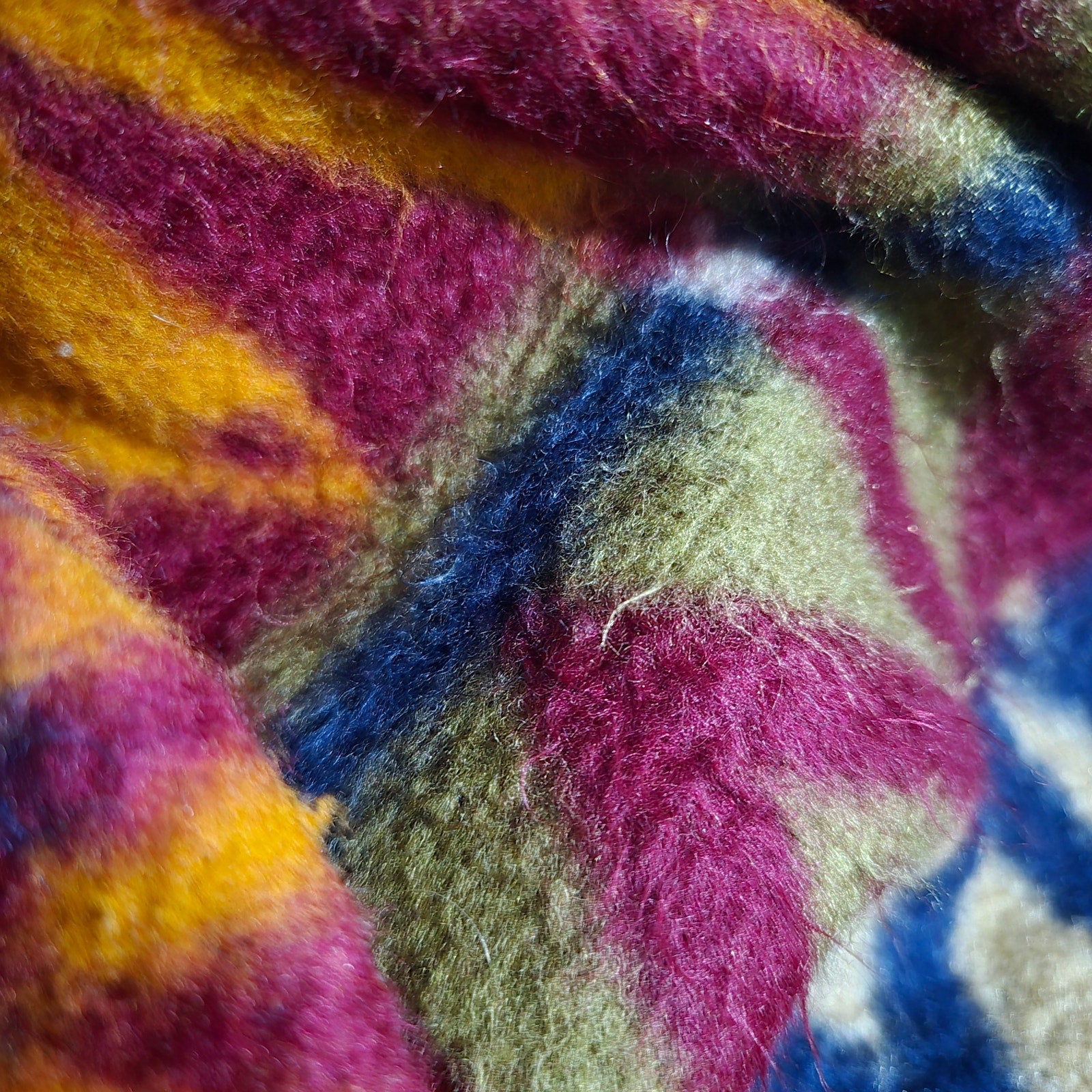 Vintage Jordache Concepts Fleece Jacket Ski Pullover Aztec Geometric Hooded 90s Medium