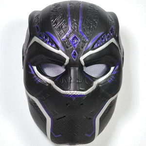 Rubies Black Panther Muscle Costume Mask Black Blue Marvel Boys Child Large 8 10
