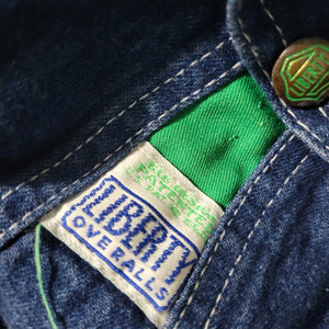 Liberty Bib Overalls Vintage Blue Denim Jumpsuit Coveralls Carpenter Straight Button Fly Jean Size 32 Mens