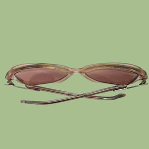 Zimco Tanya Translucent Frames Brown Vintage Glasses Plastic Round Tinted 80s 140mm