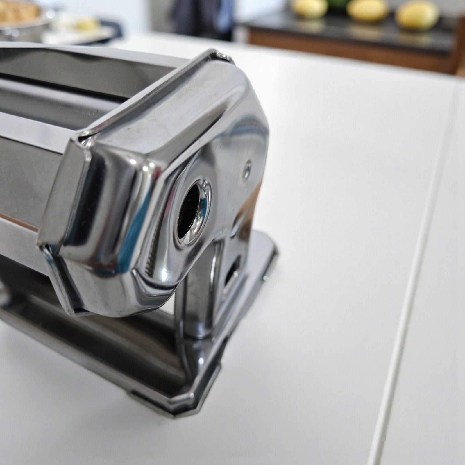 Imperia Tipo Lusso SP 150 Manual Pasta Maker Machine Made in Italy Heavy Duty Duplex Cutter Chrome