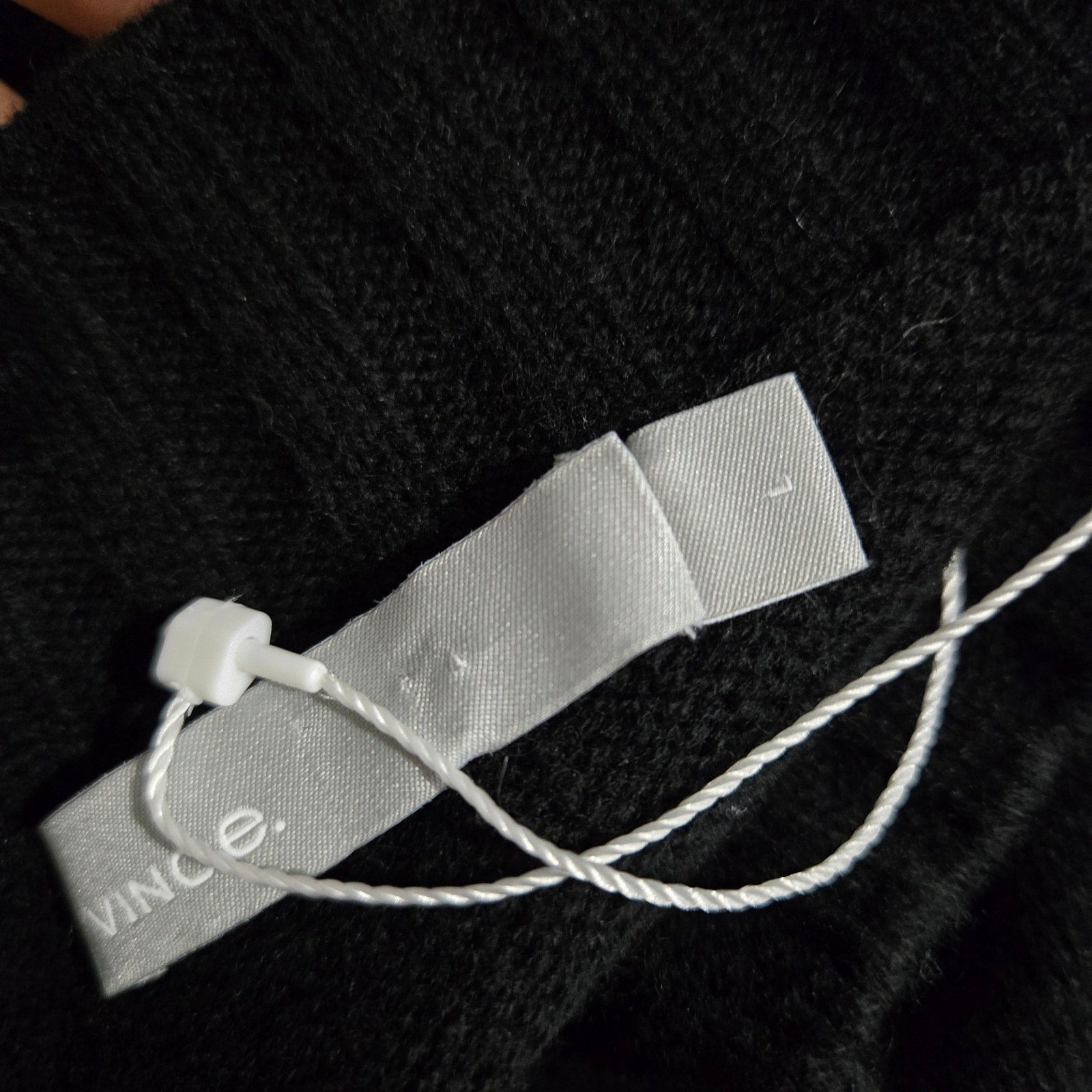 Vince Wool Sweater Dress Black Cashmere Blend Boat Neck Knit Pullover Tunic Large