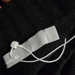 Vince Wool Sweater Dress Black Cashmere Blend Boat Neck Knit Pullover Tunic Large