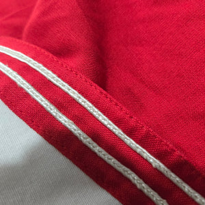 Vintage Sarah Elizabeth Sailor Collar Maxi Dress Red White Nautical Rayon Column Pleated Retro Flapper Medium