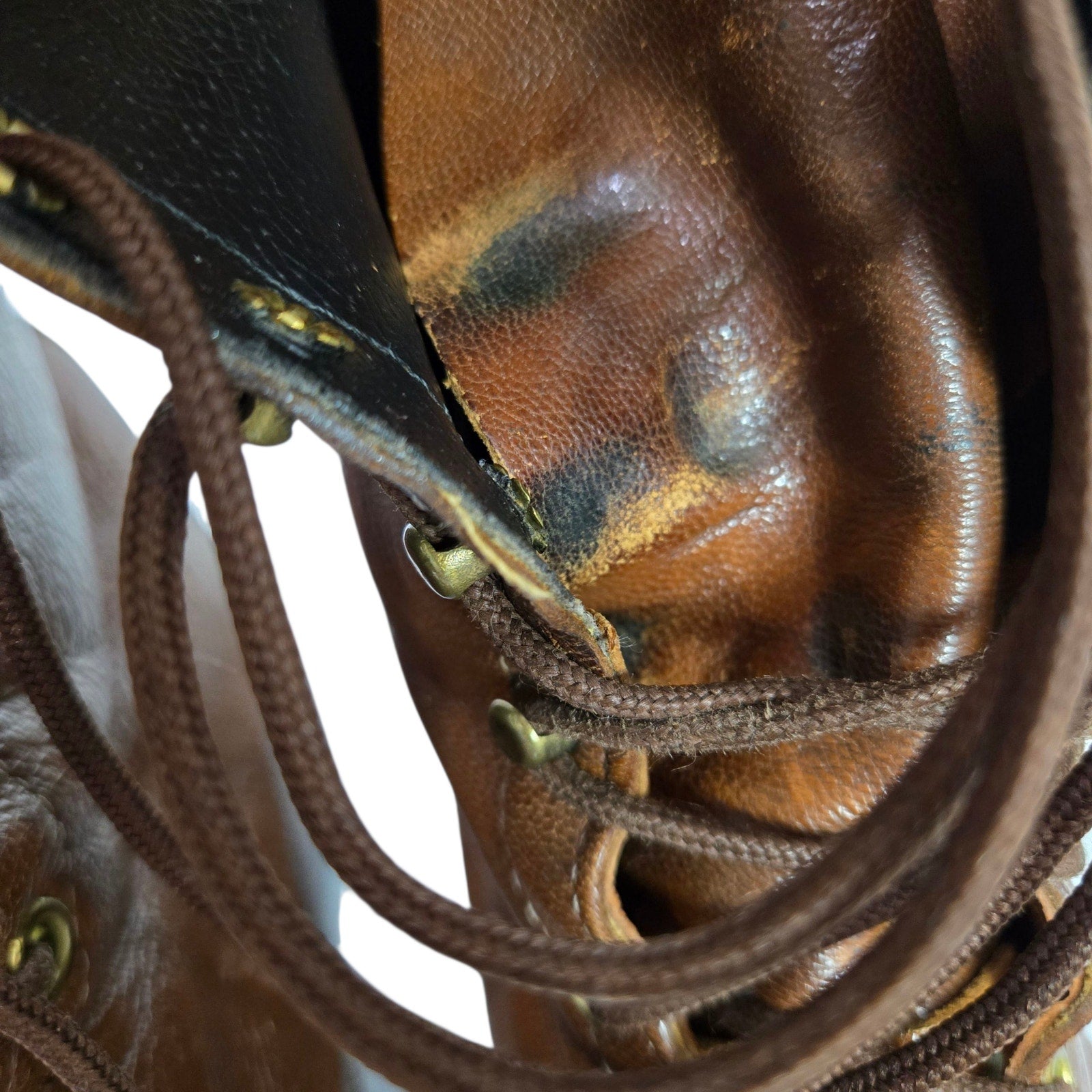 Vintage Laredo Leather Roper Boots Brown Ankle Lace Up Kiltie Granny Equestrian Prairie Western  9