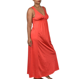 Vintage Vanity Fair Silky Red Nightgown Nylon Goddess Long Maxi Lingerie 70s 80s Size XS