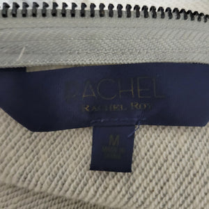 Rachel Roy Iona Wide Leg Jumpsuit Grey Sweatshirt Jersey Cutout Cotton Cropped Size Medium