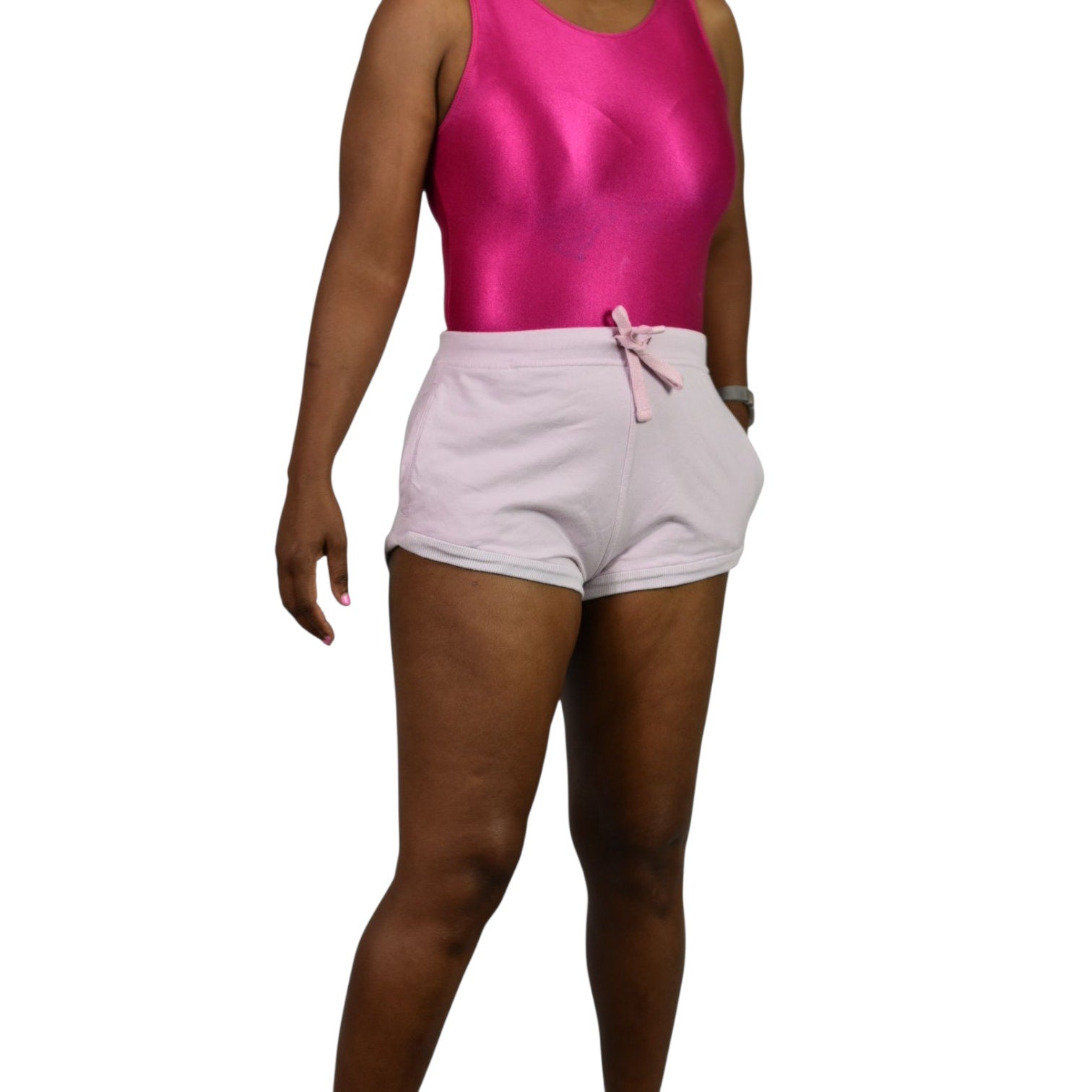 Free People Wear The Wind Blows Shorts Pink FP Movement Lounge Knit Drawstring Pockets Small