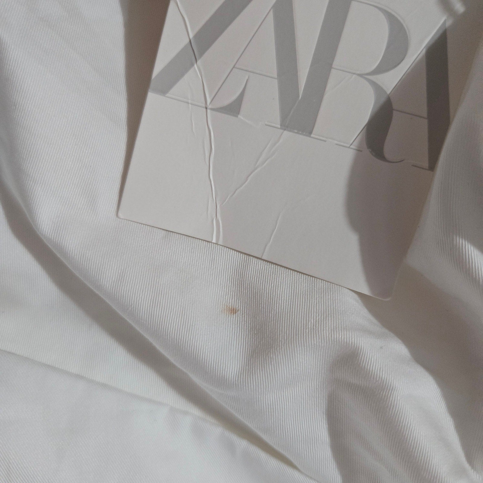 Zara Bubble Midi Skirt White Poplin Balloon Hem Pockets Billowy Elastic Waist XS