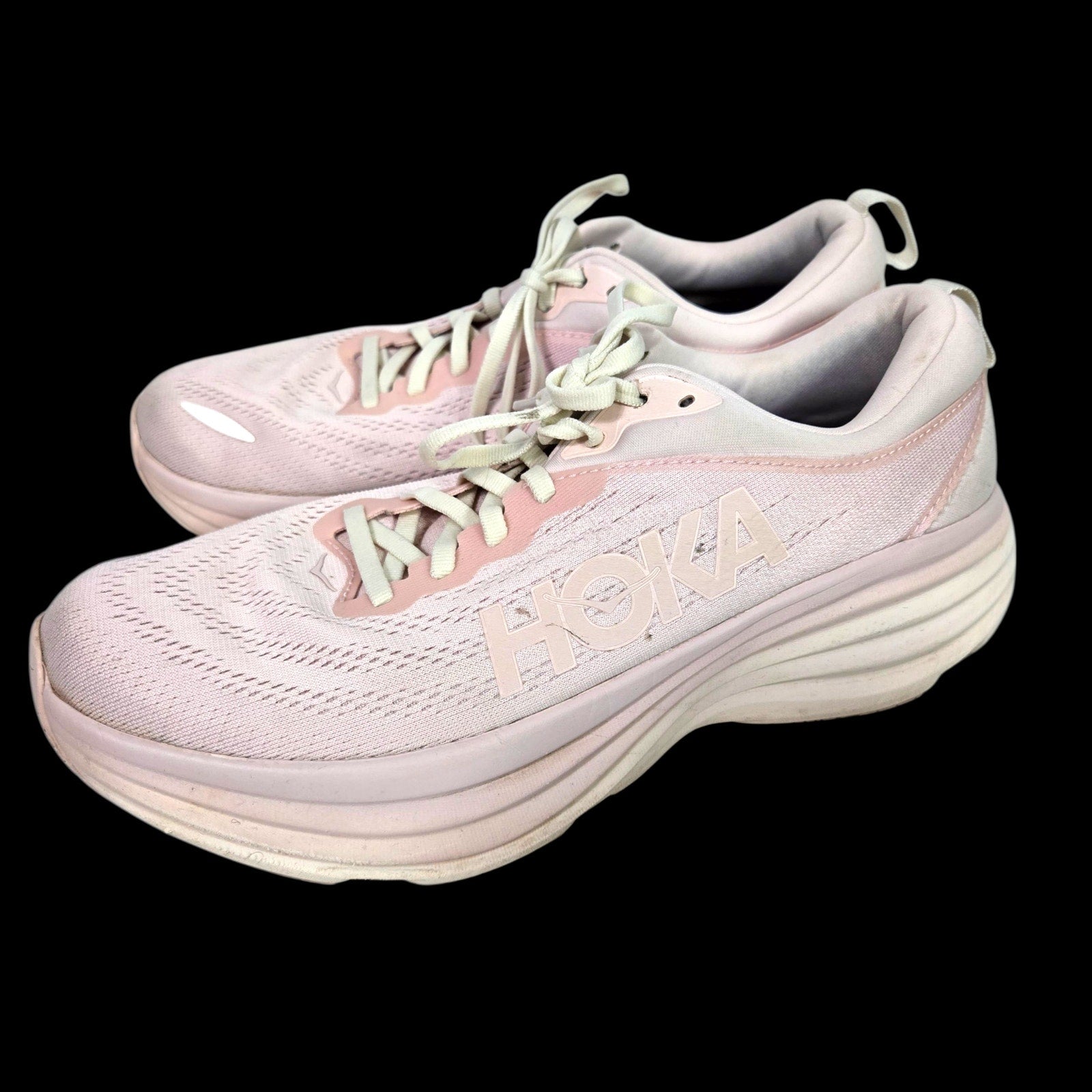Hoka Bondi 8 Pink Road Running Sneaker Shoes Rocker Fitness Run Comfort Low Top 10