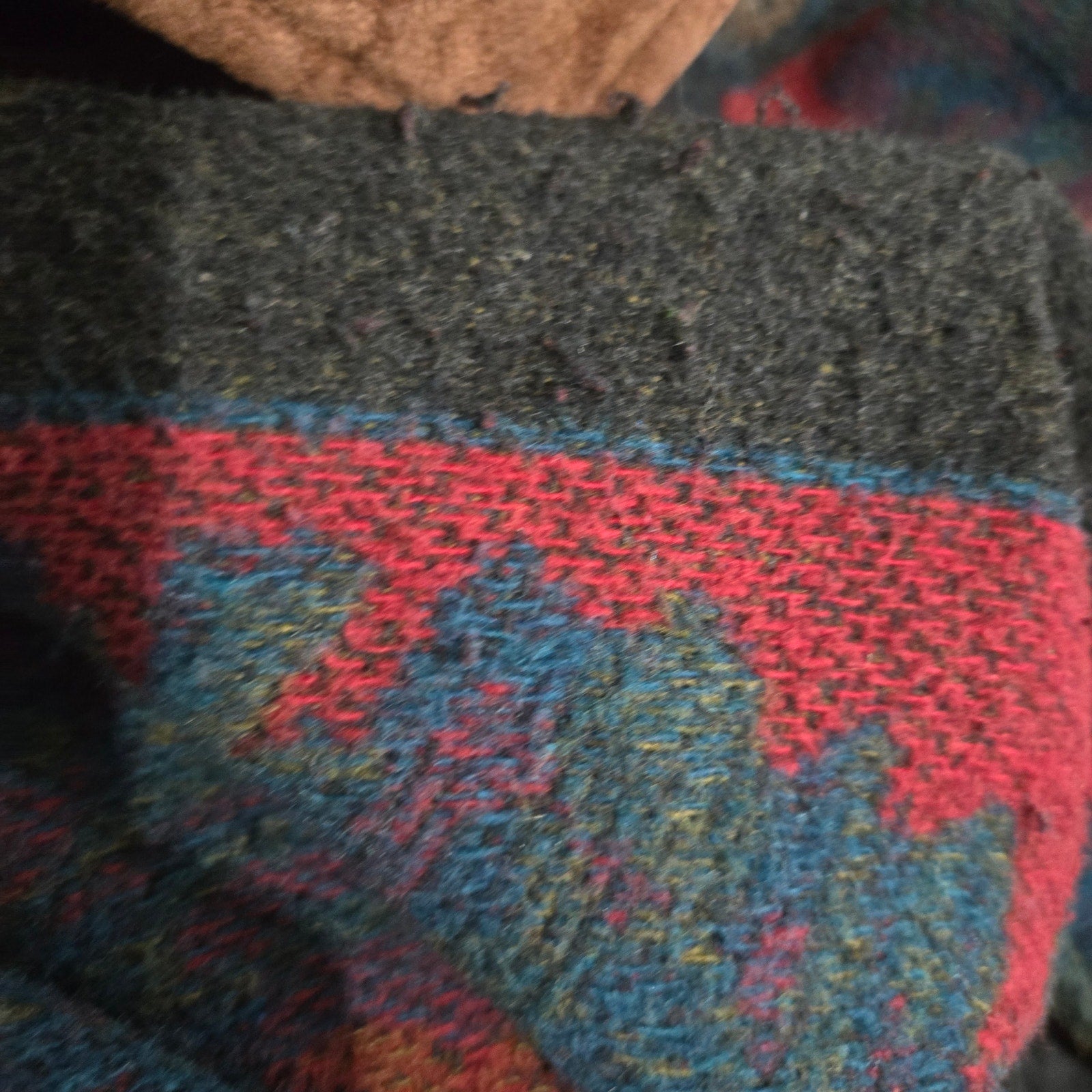 VINTAGE Flytime Tapestry Mallard Coat Italy Wool Duck Foliage Oversized Medium