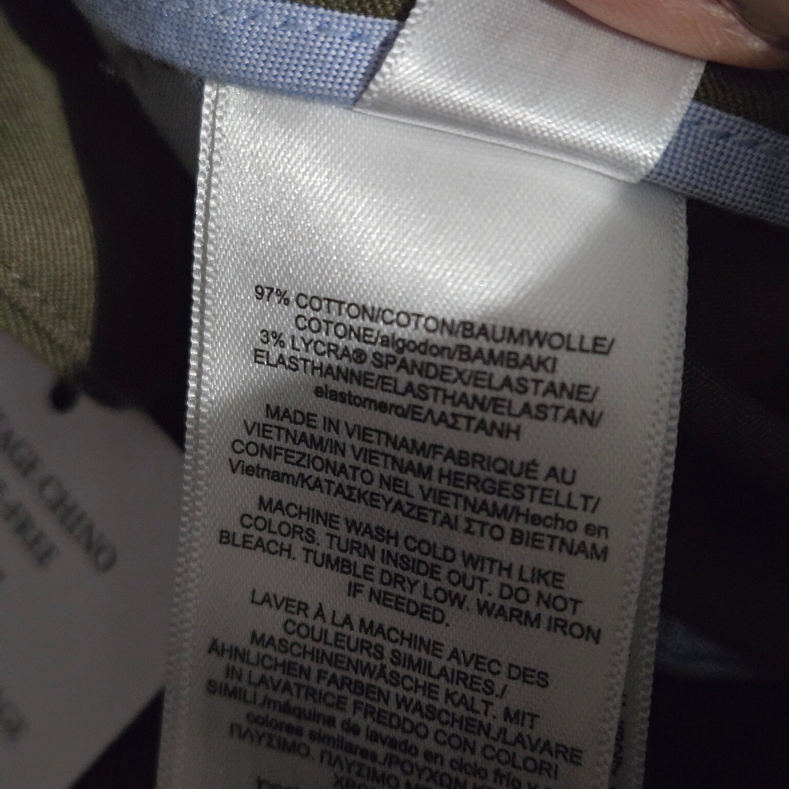 Brooks Brothers Advantage Chino Pants Green Olive Cotton Wrinkle Free Trousers Work Stretch Tapered Mid Rise 4