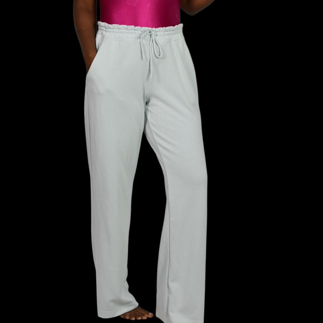 Athleta Seasoft Straight Pant Blue Pastel  Mid Rise Tencel Modal Athletic Pull On Drawstring Medium